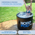 Lifepro NordPod Plus Portable Ice Bath Tub – Cold Plunge Recovery Tub for Athletes, Outdoor/Indoor Use – XL 80-Gallon Capacity with All-Weather Lid – Foldable Ice Pod for Cold Water Therapy
