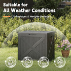 Outdoor Storage Box,Deck Box Waterproof, Resin Patio Storage Bin for Package Delivery, Patio Furniture Cushion, Garden Tools, Pool Accessories, Weatherproof
