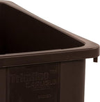 Carlisle FoodService Products 34202369 TrimLine Rectangle Waste Container Trash Can Only, 23 Gallon, Dark Brown