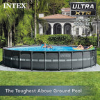 Intex Ultra XTR Deluxe Above Ground Swimming Pool Set, Includes Cartridge Sand Filter Pump, SuperTough Puncture Resistant, Rust Resistant, 24' x 52"