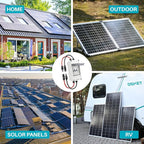 Solar Panel Disconnect Switch 10A 2P 400V Dc/AC Breaker Disconnect Box Outdoor Breaker Box Suitable for photovoltaic and Wind Energy Home Battery Systems (60 Amps)