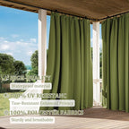 Gazebo Universal Replacement Privacy Curtain,10'×13' Gazebo Outdoor Waterproof Curtains, 4-Panels Sidewall Curtains with Double Zipper for Patio Canopy, Garden and Backyard (Curtain Only)