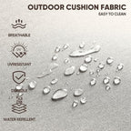 Swivel Patio Chairs sofa Set of 6 - 6" Thick Cushion - Wicker Outdoor Swivel Rocker Patio Chair ,Sofa/Glass coffee table, High Back Comfortable Outdoor Glider Chairs - Brown Wicker | Beige Cushions