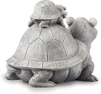 Roman Garden - Turtle and Baby Statue, 7" H, Pudgy Pals Collection, Resin and Dolomite, Decorative, Garden Gift, Home Outdoor Decor, Durable, Long Lasting
