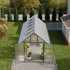10'x10'x24' Snap-Together Greenhouse - Easy 3-Way Connectors, Heavy-Duty Aluminum Frame, Wind/Snow Resistant for Gardening/Urban Farming, Includes Sliding Door & Ventilation Windows