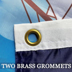 Double Sided Navy Flags 3x5 Outdoor- Heavy Duty 3Ply 240D Polyester Vivid Colors- Navy Flag Banner- Canvas Header with 2 Brass Grommets & 4 Rows Stitched