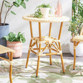 SAFAVIEH Outdoor Collection California Natural Bistro Table (Fully Assembled)