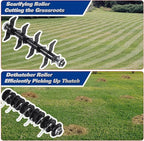 BILT HARD Dethatcher Scarifier Electric Powered, 12 Amp Copper Motor 13 inch Raking Width, 8 gal Thatch Bag, 2 in 1 Walk Behind Thatch Removing Machine for Lawn