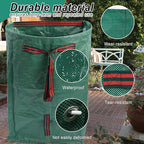 53 Gallon 1/2/3-Pack Leaf Bags,Yard Maintenance Must Haves,Large Yard Dustpan-Type Reusable Lawn Bags Yard Waste Bags,Foldable Garden Leaf Collector for Leaves,Debris,Clippings,Lawn Trash