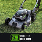 60V Self-Propelled Lawn Mower 21-Inch, Brushless Cordless Mower for Large Yards, Electric with LED Headlight, 2X5.0Ah Batteries & Rapid Charger
