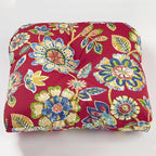 BrylaneHome Tufted Chair Cushion - 18" L x 17" W x 3" H - Patio & Outdoor - Patio & Outdoor - Water, Stain & Fade Resistant - Daelyn Cherry