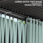 Gazebo Universal Replacement Privacy Curtain,10'×13' Gazebo Outdoor Waterproof Curtains, 4-Panels Sidewall Curtains with Double Zipper for Patio Canopy, Garden and Backyard (Curtain Only)