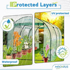 Ogrow® Deluxe Walk-in Tunnel Greenhouse with Cover - Green