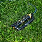 Melnor 65167AMZ XT Turbo Oscillating Sprinkler, 4,500 sq. ft., Quick Connect Bundle, 3-Way Adjustable, Black, Yellow