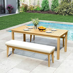 Acacia Wood Outdoor Dining Set