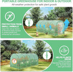 15x7x7 FT Walk-in Greenhouse for Outdoors w/ Watering System,8-Ventilated Screen Window Portable Greenhouse for Winter Plant Protection w/ 2-Zipper Door,PE Cover & Heavy Duty Frame