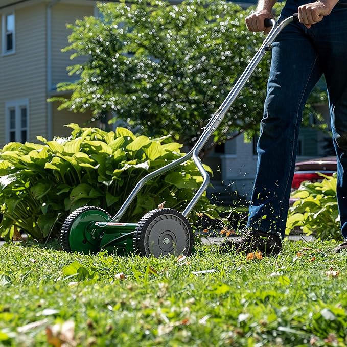 Scotts Outdoor Power Tools 304-14S 14-Inch 5-Blade Push Reel Lawn Mower, Green