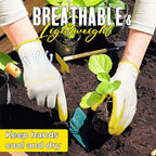 HANDLANDY Womens Gardening Gloves, 3 Pairs Breathable Nitrile Coated Yard Work Gloves, Best Gift for Ladies Gardener