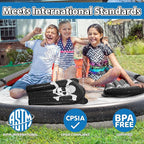 JAMBO 22Ft Water Slide and 2 Bodyboards, Extra Long Heavy Duty Slip Splash and Slide with Inflatable Bumpers, Pirate Splash Mat Water Sprinkler, Outdoor Water Toys, Summer n Toy, Splash Pad