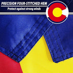 FLAGWIN Colorado Flag 3x5 FT - 3 Ply Double Sided Polyester Flag with Brass Grommets - Vivid Color and Fade Proof State of Colorado Flags 3x5 Outdoor