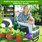 Garden Kneeler and Seat Gardening Stool Heavy Duty Garden Kneeling Bench with Handles Seat Bench Comes with Tool Pouch & Gloves Gardening Gifts for Seniors Women & Men (Green)