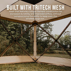 Gazelle Tents™, G5 5-Sided Portable Gazebo, Easy Pop-Up Hub Screen Tent, Durable, TriTech Mesh, Waterproof, UV Resistant, 4-Person & Table, Desert Sand, 85" x 115" x 106", GG502DS
