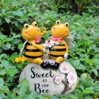 Leekung Bee Statue for Garden Decor,Honey Bee Gifts Spring Decor for Outdoor,Bumle Bee Figurines Decoration for Garden Patio Yard Lawn&Indoor Table Shelf Kitchen Home Decor,Best Gifts for Bee Lovers