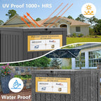 Package Delivery Box for Outside with Sign, 48 Gallon Storage with Lockable Secure, Large Double Wall Resin Outdoor Package Delivery Waterproof