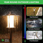 Pathway Landscaping Lighting Low Voltage, 5CCT Adjustable Setting Garden Path Light LED 12V, Outdoor Waterproof Walkway Lights, 5W 150LM ORB All Aluminum for Outside Patio Yard (10 Pack)