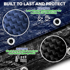 15 x 30 ft Oval Pool Covers for Above Ground Pools, Oval Winter Cover, Keeps Out Debris, Cold and UV Resistant, Supreme Mesh, Navy Blue