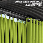 Gazebo Universal Replacement Privacy Curtain,10'×10' Gazebo Outdoor Waterproof Curtains, 4-Panels Sidewall Curtains with Double Zipper for Patio Canopy, Garden and Backyard (Curtain Only)