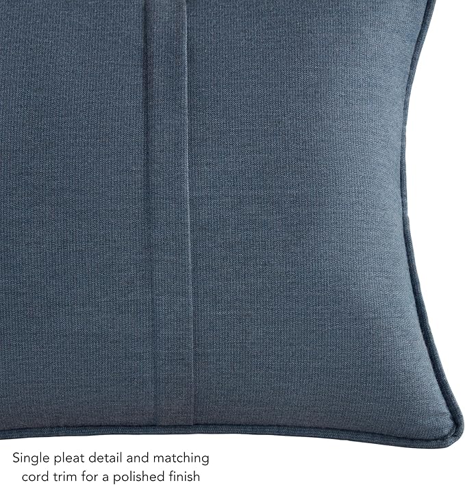 Greendale Home Fashions Sunbrella 20" Square Outdoor Throw Pillow with Removable Cover (Set of 2), Spectrum Denim 2 Count