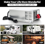 Upgrade WF-9865-AD 65 Amp RV Power Converter Charger, Replace for RV Camper WF-9800 Series, WF-9865, WF-9865-AD, for Lead-Acid/Lithium Battery Three-Stage Charge Rv Converter 65 Amp