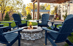 YEFU Adirondack Chairs Set of 2 Plastic Weather Resistant, Outdoor Chairs 5 Steps Easy Installation, Like Real Wood, Widely Used in Outdoor, Patio, Lawn, Fire Pit, Deck, Outside, Chairs (Navy Blue)