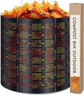 SunVara Compost Bins Outdoor Compost Bin Outdoor Composter Easy Assembling Large Capacity Yard Waste Bins Compost Bin Outside Outdoor Composting Bins