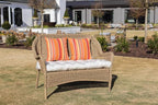 RSH DECOR: Sunbrella Lumbar & Square Pillows Set of 4 | 20" x 12" & 17" x 17" | Water and Fade-Resistant Performance Fabric | Outdoor Throw Pillows for Patio Furniture | Dolce Mango