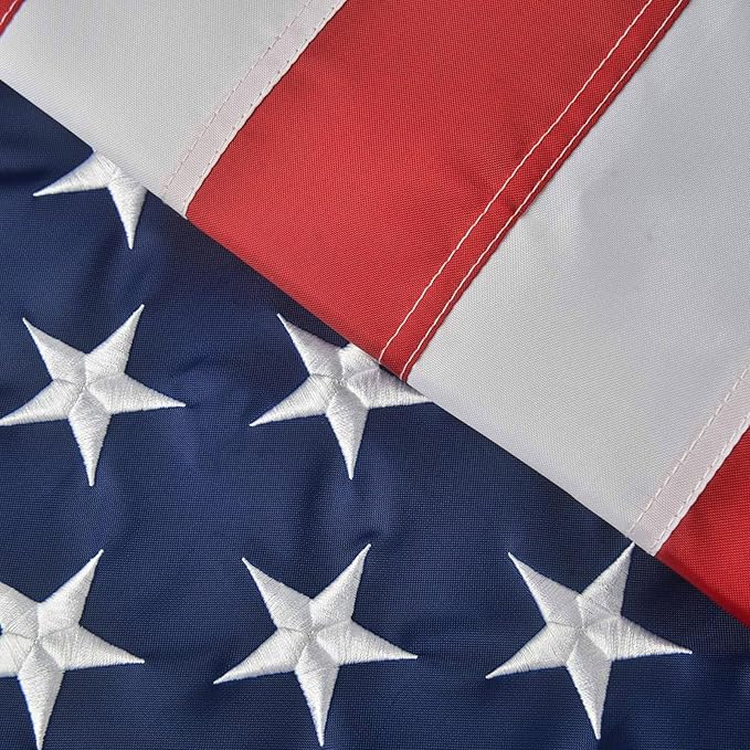 American Flag 2x3 Ft, US Flag/USA Flag with Oxford Polyester Material, Vivid Color, Sewn Stripes, Brass Grommets, Embroidered Stars, Perfect for Indoor/Outdoor Use