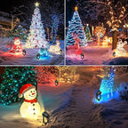 Banord RGBW Color Changing Outdoor Landscape Lighting, 8 Pack Low Voltage LED Outdoor Spotlight with Remote, IP65 Waterproof for Yard, Garden, Lawn