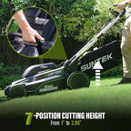 SUNTEK 40V 21-Inch Cordless Lawn Mower, Upgarded Battery Powered Self-Propelled Lawn Mowers, 2 x 4.0Ah Lithium-ion Battery and Rapid Charger Included, Digi-Brushless, APP Compatible, SLM4521