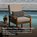 Honeycomb Outdoor Lumbar Toss Pillow Set, 22" W x 12" L, Zaire Black Lumbar Outdoor Pillows