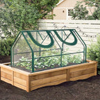 Portable Mini Greenhouse, 47.3"x26.4"x26.4" Greenhouses for Outdoors with Dual Large Zipper Doors & Ground Stakes, Waterproof Plastic Green House for Outside Garden Patio Backyard