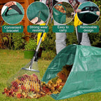2 Pack 60 Gallon Leaf Collector,Collapsible Lawn & Leaf Bag,Heavy Leaves Pick up Tool Reusable Yard Waste Bags,Large Yard Dustpan Type Garden Bag for Leaves,Debris,Grass,Clippings,Lawn Trash