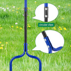 Spike Tine Fork Lawn Aerator - Four 5.2'' Stainless Steel Spikes Manual Gardening Hand Tool - Grass Dethatcher Aerator Lawn Tool with Solid Tines for Compacted Soil - Lawn Plugger Aerator