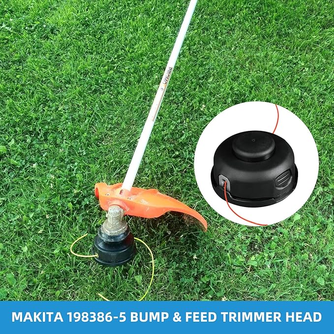 198386-5 for Makita Bump & Feed String Trimmer,Linetrimmer Head Spool Assembly Replacement XRU11Z XRU12 XRU04Z, fits All M8x1.25LH Trimmers