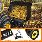 GAOMON 50'' Tow Behind Lawn Sweeper,Pull Behind Lawn Sweeper,with 26 Cu. Ft. Large Capacity Leaf Collector,Adjustable Sweeping Height for Yard, Lawn, Farm