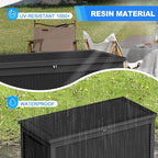 260 Gallon Outdoor Storage Box – Resin Deck Box with Lockable Lid, Waterproof Patio Furniture Storage for Tools, Garden & Yard Organization