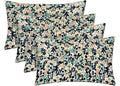 RSH DECOR: Lumbar Throw Pillows Set of 4 | 20” x 12" | All-Weather Spun Fabric | Water and Fade-Resistant | Outdoor Support Pillows for Patio Furniture | Cranston Greige Blue Floral