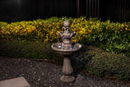3 Tiered Outdoor Water Fountains –42.2 in. Tall Waterfalls, Elegant Water Feature for Garden, Yard, Patio, Home Decor (Grey)