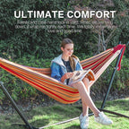 PNAEUT Hammocks and Stand Double (Red)
