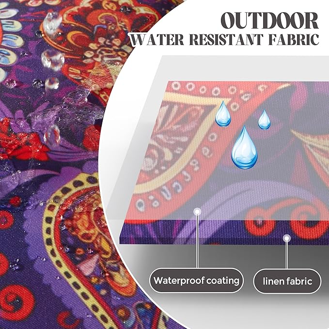 WOLKI Waterproof Outdoor Pillows 2x20 Feather and Down Filled Throw Pillow for Patio Furniture, Outside Decorative Pillow Set of 2